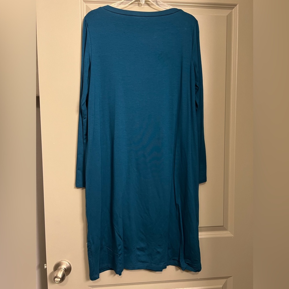 Eileen Fisher Jewel Neck Jersey Knit Dress - Picture 5 of 7